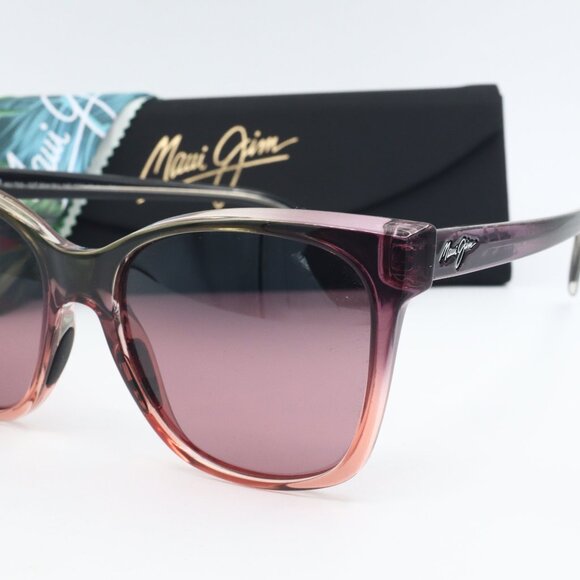 Maui Jim Alekona 793-09C Butterfly Pink Polarized Sunglasses Purple Lenses NEW